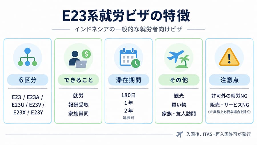 E23系ビザの特徴