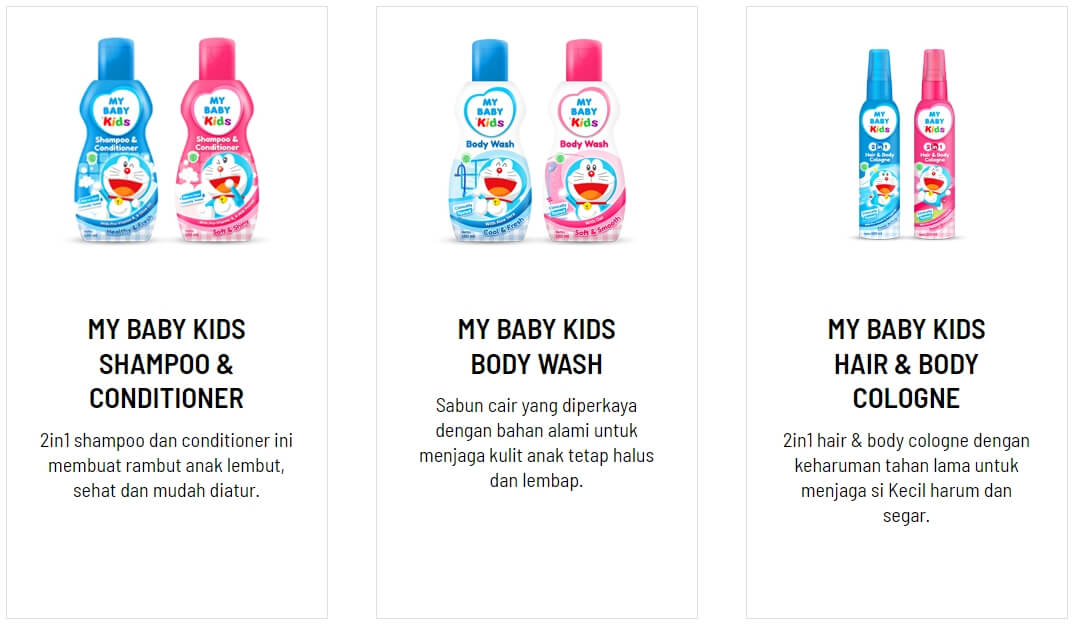 インドネシアの子供向けシャンプーMy Baby Kidsのドラえもんパッケージ