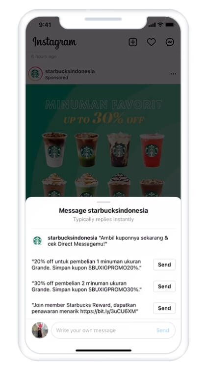 スターバックス・インドネシアのインスタグラム広告