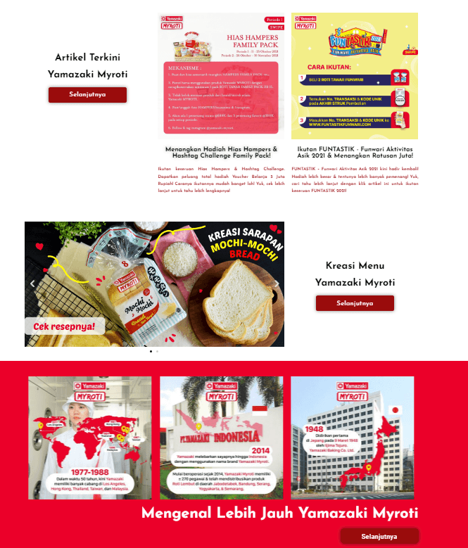 Yamazaki Myrotiの公式サイトのホームページ
