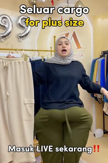 TikTok Shopの衣料品店