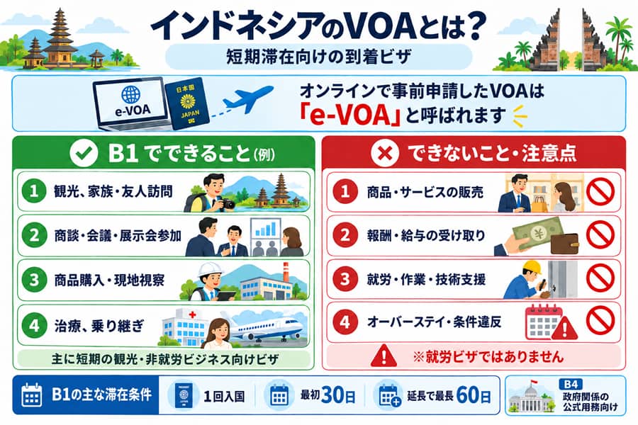インドネシアの到着ビザ(VOA)とは