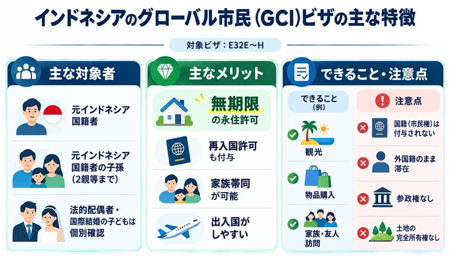 インドネシア・グローバル市民（GCI）制度