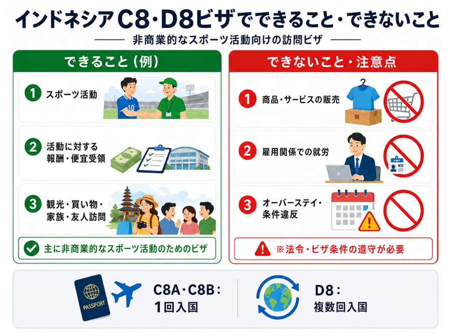 C8・D8ビザでできること